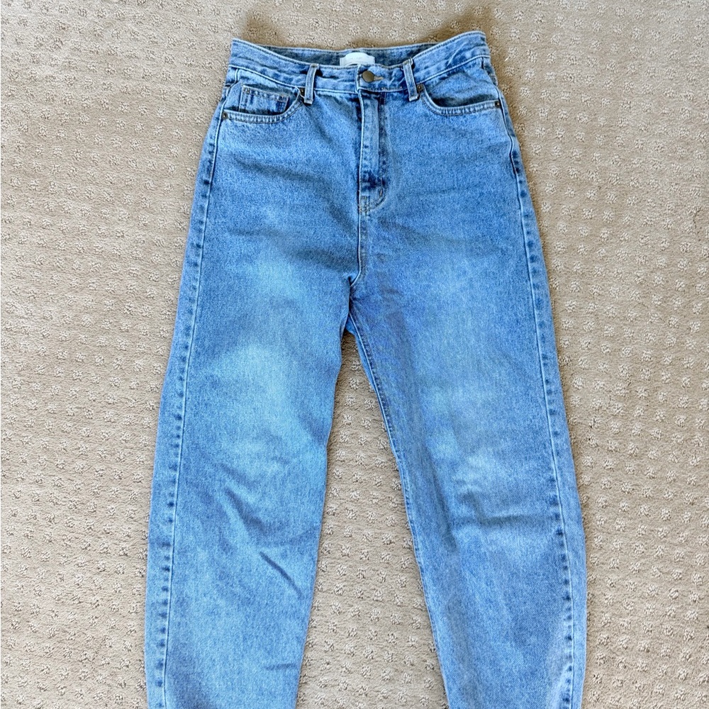 OAK + FORT Light Blue Straight Leg Jeans